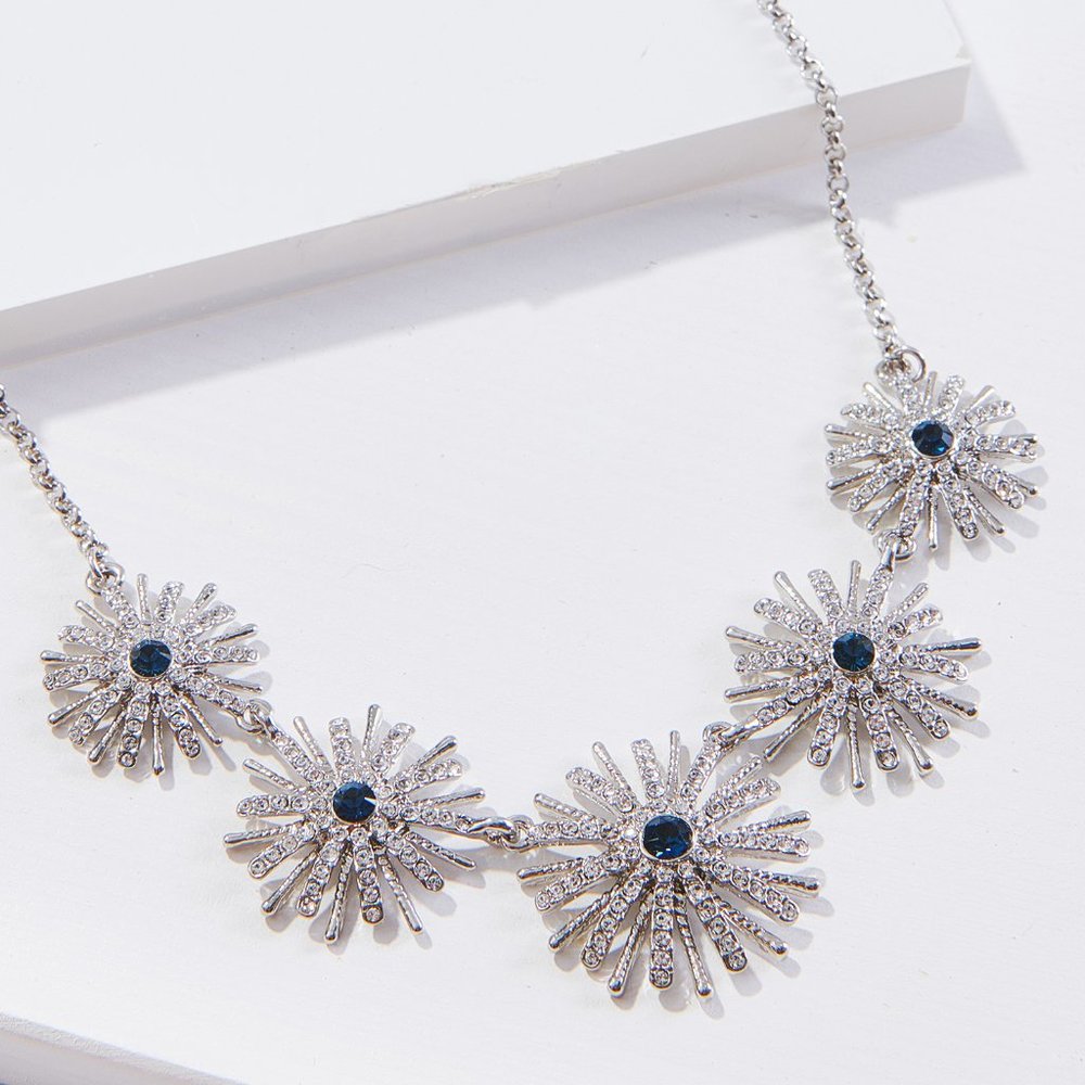 Swarovski Crystals Starburst Statement Necklace